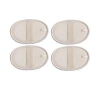 Hohopeti 4pcs Natural Loofah Shower Scrubbers Gentle Exfoliating Bath Loofah Sponges for Sensitive Skin Compact Travel Body Washcloths for Face Back and Full-Body Cleansing