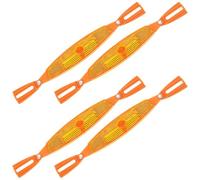 Hohopeti 4pcs Orange Plastic Bicycle Wheel Reflectors with Screws, Foldable Extended Spoke Reflector Strips for Road Bike Tires, Cycling Safety Wheel Reflective Guards for Outdoor Riding