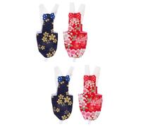 Hohopeti 4pcs Parrot Clothing Diaper Breathable Black Flying Suit Comfortable and Stylish Pet Supply for Parrots Cute and Creative Design for Birds