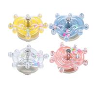 Hohopeti 4pcs Parrot Spinner Exercise with Jingle Bell Interactive Rotating Chew for Birds and Parakeets Cage Entertainment to Enhance Activity and Auditory Engagement