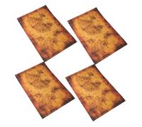 Hohopeti 4pcs Pirate Themed Treasure Paper Maps Vintage Style Board Game Accessories for Creative Adventure Family Bonding Party Supplies