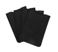 Hohopeti 4pcs PU Leather Comb Case with Eyelash Tweezers Protective Sleeve Multifunctional Hair Styling and Grooming Organizer for Travel Home Office Use Black