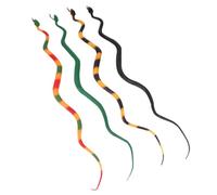 Hohopeti 4pcs Realistic Simulation Snake Tricky Snake Props for Halloween Festival Cosplay Prank Party Favors in Yellow Green Green Black