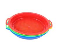 Hohopeti 4pcs Sand Sifter with Plastic Mesh Sieves for Beach and Garden PP Material Sand Sifting Pans for Digging Treasure Hunting Shell and Rock Filtering Family Outdoor
