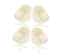 Hohopeti 4pcs Scale Office Furniture for Dollhouses Realistic Decorative Miniature House Revolving Chair Modern Tiny Furniture for Architectural Dioramas