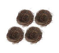 Hohopeti 4pcs Simulation Bird Nest Decor Artificial Bird Nest Creative Adornment Prop for Garden Christmas Photography