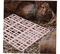 Hohopeti 4pcs Small Animal Cage Floor Mats Bunny Cage Pads with Design for Urine Drainage Scratch-resistant Pet Foot Mats DIY Cuttable for Rabbits and Guinea Pigs