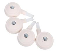 Hohopeti 4pcs Smooth Floor Casters Caster Wheels for Walker Push Walker Wheels White Pp