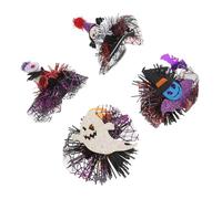 Hohopeti 4pcs Spider Web Claw Clip Halloween Pet Bow Clip Halloween Dog Costume Accessory Hair Accessory Horror Party