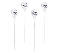 Hohopeti 4pcs Stainless Steel Cake Tester Baking Tool Reusable Cake Test Needle Kitchen Pastry Probe Skewers for Bakery Desserts