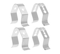 Hohopeti 4pcs Stainless Steel Thermometer Clips Grill Pan Rim Holders for Bbq Oven Smoker Secure Probe Holder Preventing Slips Compatible with Instant Read and Wireless Cooking Thermometers