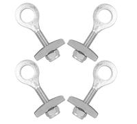 Hohopeti 4pcs Steel Bicycle Chain Tensioner Adjuster for Mountain and Track Bikes Fixed Gear Chain Repair Supplies with Sturdy Fastener for Cycling Maintenance