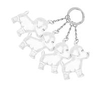 Hohopeti 4pcs Transparent Dog Hair Keepsake Keychain Portable Memorial Holder Charm for Bag Purse Secure Storage for Pet Hair Visible Keepsake for Cherished Memories