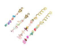 Hohopeti 4pcs Tribal Style Dreadlock Accessories Hair with Natural Stone Charms for Women Braids Decorations Easy to Use Pirate Hair Jewelry for Birthday and Party