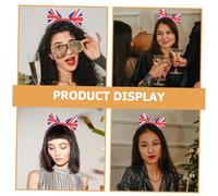 Hohopeti 4pcs Uk Flag Bow Hair Bands for Women Stylish British Headbands with Feminine Bow Design for Sports Events Cosplay Parties and Everyday Accessories