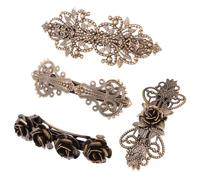 Hohopeti 4pcs Vintage Hair Pin Side Hair Clips with Fine Workmanship Copper Material European Style Accessories for Women and Suitable for Parties and Anniversary