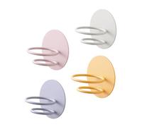 Hohopeti 4pcs Wall-mounted Makeup Sponge Holder and Beauty Sponge Stand, Puff Rack Organizer for Makeup Storage in Bedroom or, Yellow Blue Pink Beige