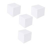 Hohopeti 4pcs White Foam Square Blocks 15x15cm Craft Cubes for Cake Practice Mold Tools DIY Modeling and Sculpture Art Supplies for Baking and Crafting