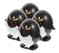 Hohopeti 4Pcs Wind Up Penguin for Mini Clockwork Walking Playthings with Cute Design Safe and Lightweight Xmas Fun Party Favors for Boys