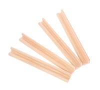 Hohopeti 4Pcs Wooden Domino Holders Racks with Letter Tiles Base Natural Wood Domino Tile Stands for Tabletop Game Family Party and Home Decor