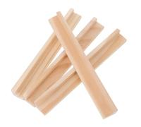 Hohopeti 4pcs Wooden Domino Racks Solid Displaying Bases for Alphabet Cards and Domino Tiles DIY Trays Holder for Craft and Game Accessories