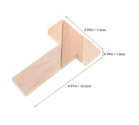 Hohopeti 4Pcs Wooden T Shape Puzzle Brain Teaser for Adults and Educational Logic Game Enhancing Cognitive Skills Fine Craftsmanship Intelligence Blocks for Family Play and Spatial