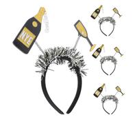 Hohopeti 4pcs Year Headbands for Women Cheerful Accessories for Festive Celebrations Effortless Attachment Versatile Design for Year Eve Parties and Gatherings