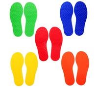 Hohopeti 5 Pairs Sensory Integration Training Footprints for Tactile Dots Enhancing Balance Coordination Fun Classroom and Home Game Supporting Physical and Cognitive Development