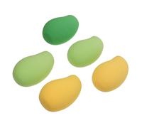 Hohopeti 5 Pcs Stylish Mango Shape Sponge Powder Unique Cosmetic Powder Puff with Strong Grasping Power Comfortable Hand Feel for Makeup Use on Normal and Prone Skin Random Color
