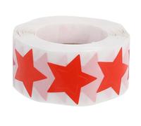 Hohopeti 500 Pcs Red Five-Pointed Star Tanning Stickers Self-Adhesive Perforated Body Decals for Sunbathing Accessories, Star-Shaped Sunbed Stickers Roll Suitable for Women and