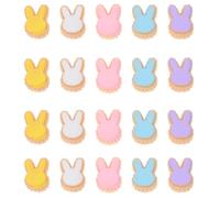 Hohopeti 50pcs Adorable Rabbit Head Nail Art Jewelry Manicure Decors DIY Accessory for Easter Party Decor Random Color