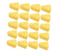 Hohopeti 50Pcs Artificial Fake Cheese Cake Models Lifelike Yellow Triangle Bakery Display Decorations Realistic Simulation Cheese Photography Props for Home Party Shop Office Decor