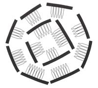 Hohopeti 50Pcs Assorted Wig Mesh Clips for DIY Wig Making and Fixing Elastic Interlocking Comb Accessories for Men and Women Easy Sew Caps Attachment for Professional and Personal Use