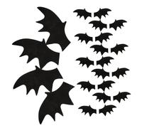 Hohopeti 50pcs Black Devil Bat Wings Non Woven Fabric DIY Craft Accessories for Halloween Costumes Hair Clips Headbands Clothes Shoes Decorative Embellishments