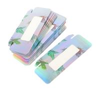 Hohopeti 50pcs Butterfly Pattern False Eyelashes Boxes Lash Storage Organizers with Secure Seal for Individual Lash Protection and Easy Use Material for Beauty Shops and Personal Eyelash