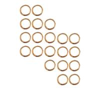 Hohopeti 50pcs Copper Embossed Round Hoops for Jewelry Making Lightweight Non-porous Circle Charms for Earrings Necklaces Bracelets DIY Craft Accessories