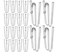 Hohopeti 50pcs Drapery Hooks Curtain Pins for Drapes Stainless Steel Sturdy Heavy Drapes Support Fine Workmanship Excellent Texture for DIY Support Frame