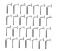 Hohopeti 50pcs Galvanized Iron L-shaped Drop Pin Bolt for Pallet Rack Shelving, M5 5mm Diameter Safety Lock Pins for Warehouse Racking and Diy Rack Accessories