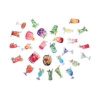 Hohopeti 50pcs Graffiti Stickers Cocktail Drink Stickers Retro Aesthetic Stickers Wine Journal Stickers for Water Bottles Luggage Stickers Chipboard Stickers PVC Waterproof Stickers