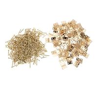 Hohopeti 50Pcs Mini Antique Brass Jewelry Box Hinges Small Copper Decorative Drawer Hinges for Wooden Boxes Handmade Crafts Cabinet Hardware 8X10Mm