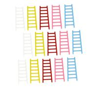 Hohopeti 50pcs Miniature Doll House Ladder Set, Mixed Colors, Mini Ladder Decor for Cake Decoration and Creative Miniature Display, 10pcs per Pack