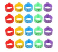 Hohopeti 50pcs Poultry Leg Bands Digital Identification Rings Reusable Bright Color Chicken Foot Marking Clips for Farm Birds Ducks Geese Pigeon Breeding Management