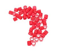 Hohopeti 50pcs Quail Leg Bands Bright Solid Color Pigeon Identification Rings for Doves Small Birds Training Supplies Fade-resistant Bird Leg Rings