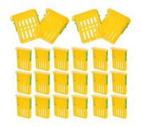 Hohopeti 50pcs Queen Cage Beekeeping Rearing Tool Plastic Queen Marker Cage for Isolation and Moving Bees Apiary Supplies for Professional Beekeepers