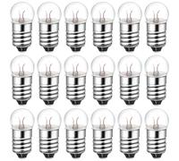 Hohopeti 50pcs Small Bulb E10 Glass Flashlight Bulbs for Electrical Experiments, Science DIY Equipment and Primary School Teaching, Lightweight Incandescent Light Lamps