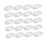 Hohopeti 50Pcs Stainless Steel Bracelet Buckles Jewelry Making Buttons DIY Accessories for Necklace Anklet Repair Creative Oval Connectors with Smooth Surface