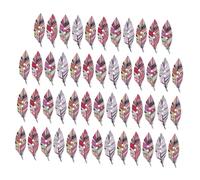 Hohopeti 50pcs Wooden Peacock Buttons DIY Craft Sewing Accessories Hand-Painted Decorative Buttons for Clothing Decoration