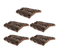 Hohopeti 5pcs Acrylic Simulation Tree Bark Cork Bark Hides for Reptiles Natural Ecology Simulation Boards for Plants Terrarium Ground Cover Reptile Habitat Decor