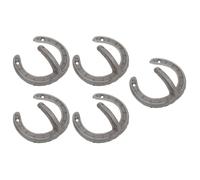 Hohopeti 5Pcs Cast Iron Horseshoe Wall Hooks Rustic Metal Clothes Hooks for Wall Hanging Storage and Home Organization