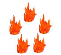 Hohopeti 5pcs Construction Building Blocks with Ice and Flame Effects Miniature Fire Action Figure Accessories for Educational Play and Halloween Decorations